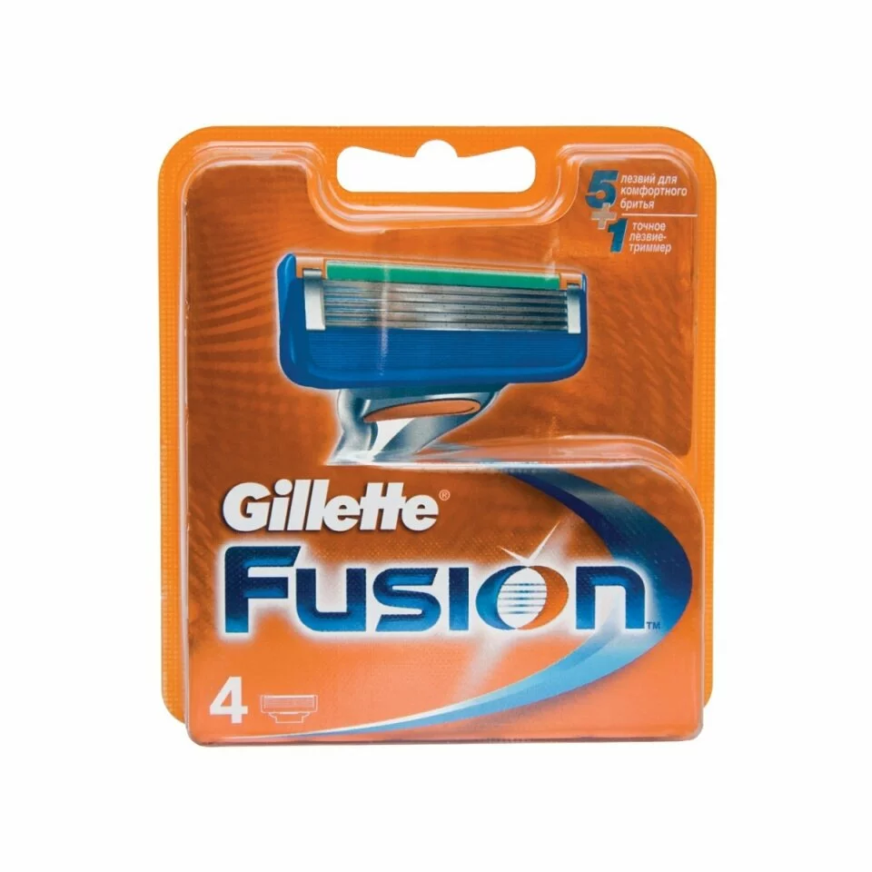 Для бритья Сменные кассеты для бритья Gillette Fusion 4 шт 10948