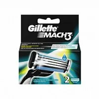Для бритья Сменные кассеты для бритья Gillette Mach3 2 шт 10965
